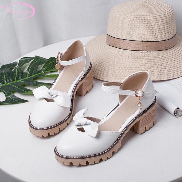 japanese college style comfortable round head summer sandals fashion bow buckle waterproof thick medium heel women's shoes, Black
japanese college style comfortable round head summer sandals fashion bow buckle waterproof thick medium heel women's shoes, Black