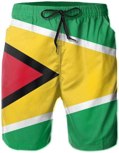 flag of guyana men's beach shorts, quick drying mesh lining swim swimsuits with pockets shorts, White;black
flag of guyana men's beach shorts, quick drying mesh lining swim swimsuits with pockets shorts, White;black
