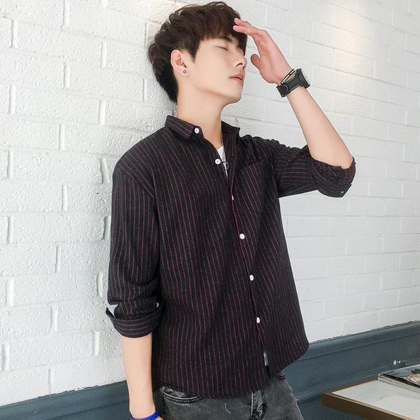 men's casual shirts striped long sleeve small fresh all-match handsome simplicity cardigan lapel couples daily fashion slim, White;black
men's casual shirts striped long sleeve small fresh all-match handsome simplicity cardigan lapel couples daily fashion slim, White;black