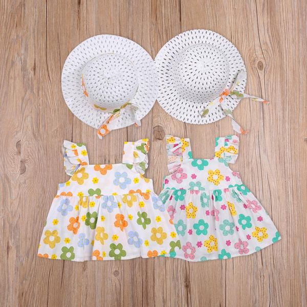 2pcs kids dress with cap girls flower print square neck sleeve 1pcs+ bucket hat for summer 3 months-3 years girl's dresses, Red;yellow
2pcs kids dress with cap girls flower print square neck sleeve 1pcs+ bucket hat for summer 3 months-3 years girl's dresses, Red;yellow