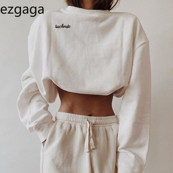 ezgaga hoodies women autumn letter embroidery slim waist o-neck sports sweatshirt loose ladies fitness tracksuit fashion 210430, Black
ezgaga hoodies women autumn letter embroidery slim waist o-neck sports sweatshirt loose ladies fitness tracksuit fashion 210430, Black