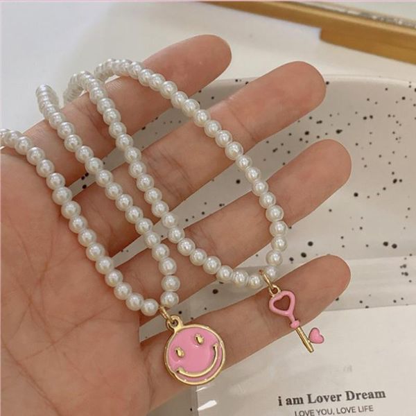 pendant necklaces vintage sweet pink peach heart key shape geometric for women gift harajuku pearl chains fashion neck jewelry, Silver
pendant necklaces vintage sweet pink peach heart key shape geometric for women gift harajuku pearl chains fashion neck jewelry, Silver