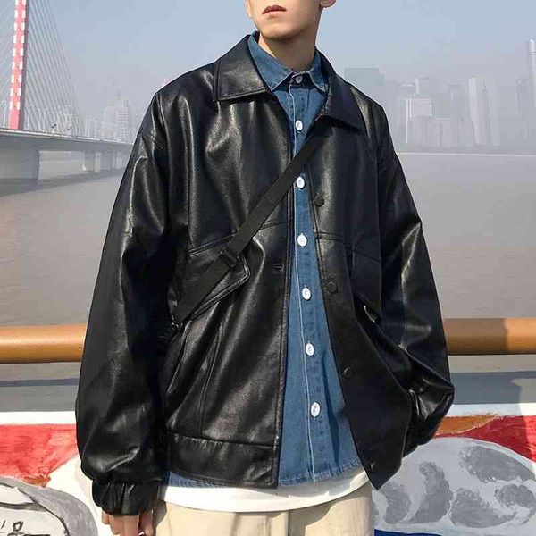 men's leather & faux jaqueta vintage estilo hong kong masculina primavera outono unisbonito retrô motocicleta casaco de couro pu techwe, Black
men's leather & faux jaqueta vintage estilo hong kong masculina primavera outono unisbonito retrô motocicleta casaco de couro pu techwe, Black