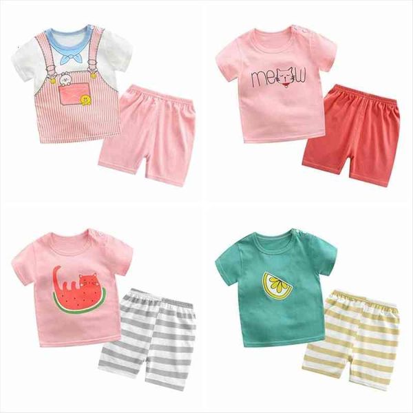 baby clothing set boys girls summer casual t-shirt shorts 2-piece cartoon printed childrens clothes, White
baby clothing set boys girls summer casual t-shirt shorts 2-piece cartoon printed childrens clothes, White