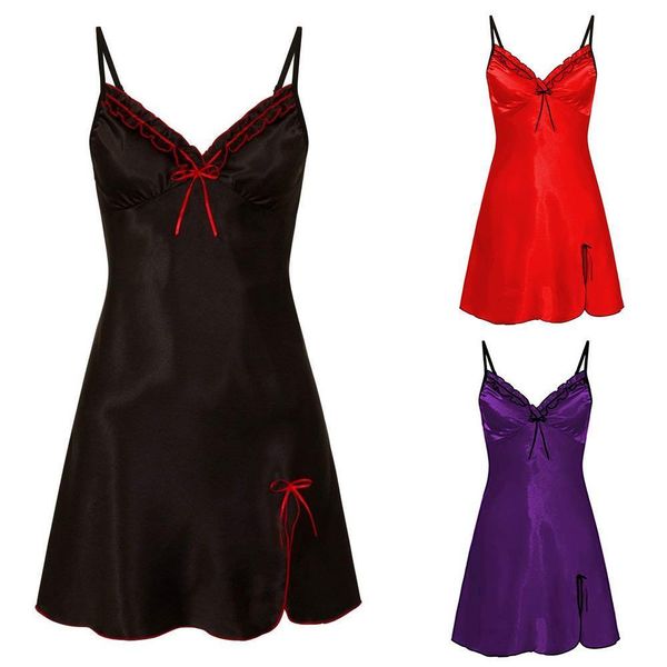 women sleepwear lady night dress female nightgown wear sling nightdress v neck spaghetti strap sleeveless mini d25, Black;red
women sleepwear lady night dress female nightgown wear sling nightdress v neck spaghetti strap sleeveless mini d25, Black;red