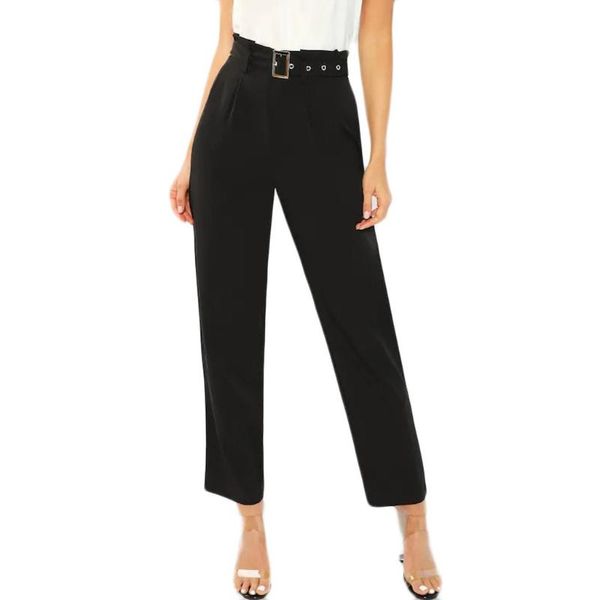 women's pants & capris women pencil autunm high waist bodycon ladies trousers pure color belt fold wide leg casual 5.6, Black;white
women's pants & capris women pencil autunm high waist bodycon ladies trousers pure color belt fold wide leg casual 5.6, Black;white