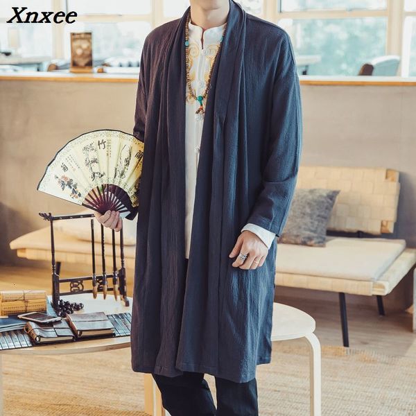 men's trench coats chinese style windbreaker loose coat spring autumn personality fashion casual simple trend solid color long cardigan, Tan;black
men's trench coats chinese style windbreaker loose coat spring autumn personality fashion casual simple trend solid color long cardigan, Tan;black