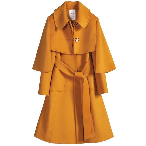 women's wool & blends arrival autumn winter vintage cloak woolen coat women shawel slim lapel overcoat plus size, Black
women's wool & blends arrival autumn winter vintage cloak woolen coat women shawel slim lapel overcoat plus size, Black