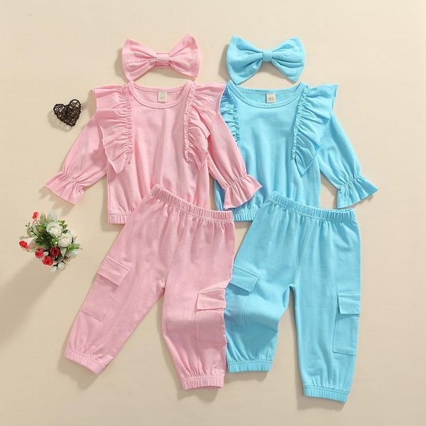 clothing sets 1-5y toddler kids baby girl solid color ruffles long sleeve pullover pant 2pcs outfits children girls set, White
clothing sets 1-5y toddler kids baby girl solid color ruffles long sleeve pullover pant 2pcs outfits children girls set, White