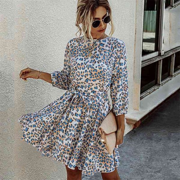 leopard print autumn winter dress o neck sash casual women ladies elegant short blue vestidos 210427, Black;gray
leopard print autumn winter dress o neck sash casual women ladies elegant short blue vestidos 210427, Black;gray