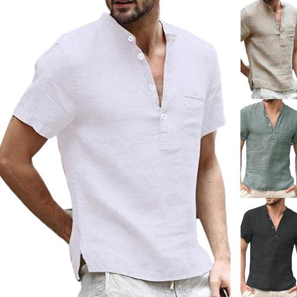 men's casual shirts summer men business social short sleeve stand collar embroidery shirt, White;black
men's casual shirts summer men business social short sleeve stand collar embroidery shirt, White;black