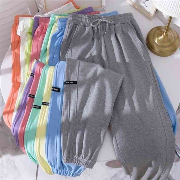 multicolor sweatpants women spring autumn loose casual drawstring pants high waist thin straight trousers female, Black;white
multicolor sweatpants women spring autumn loose casual drawstring pants high waist thin straight trousers female, Black;white