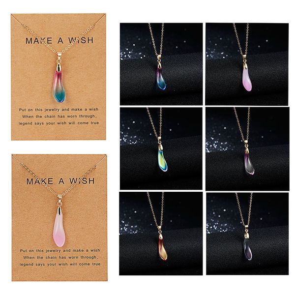 selling personalized multicolor opal drop paper card necklace temperament clavicle chain spot dogeared pendant manufacturer wholesale, Silver
selling personalized multicolor opal drop paper card necklace temperament clavicle chain spot dogeared pendant manufacturer wholesale, Silver