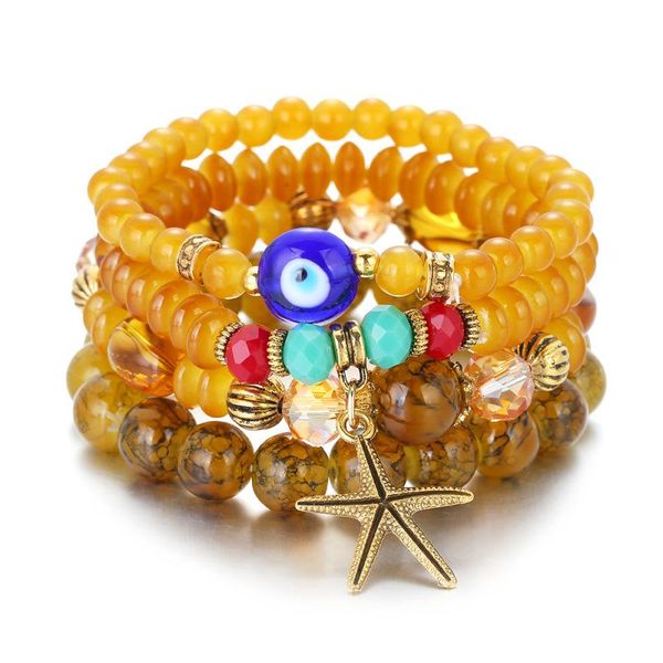 beaded, strands selling acrylic bracelet bohemian style multilayer beaded demon eye starfish trend unisex, Black
beaded, strands selling acrylic bracelet bohemian style multilayer beaded demon eye starfish trend unisex, Black