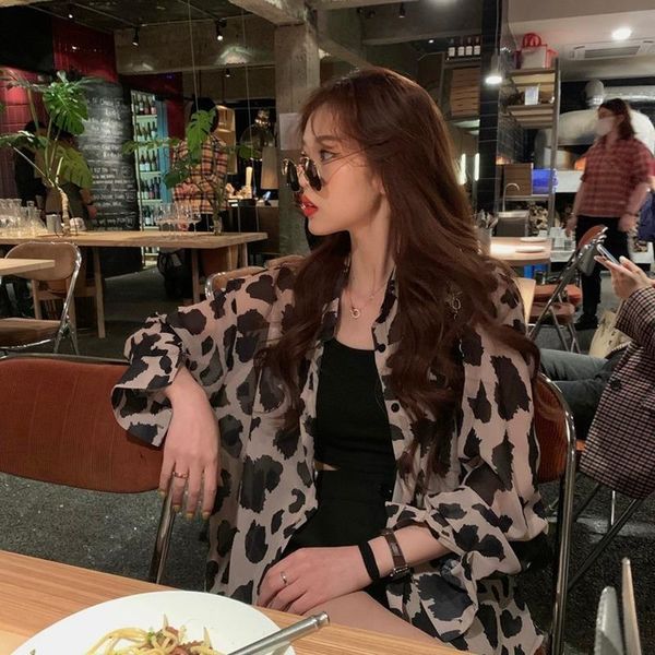 women's blouses & shirts chiffon long sleeve leopard print blouse turn down collar shirt tunic casual loose oversize blusas women, White
women's blouses & shirts chiffon long sleeve leopard print blouse turn down collar shirt tunic casual loose oversize blusas women, White