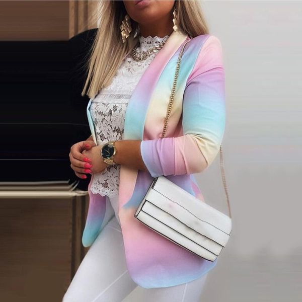women's suits & blazers 2021 spring colorful printed notched collar women casual long sleeve autumn elegant office lady suit coats, White;black
women's suits & blazers 2021 spring colorful printed notched collar women casual long sleeve autumn elegant office lady suit coats, White;black