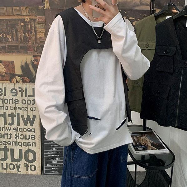 men's vests summer fashion brand solid color vest loose and versatile casual students hip-hop personality trend outer wear shirt, Black;white
men's vests summer fashion brand solid color vest loose and versatile casual students hip-hop personality trend outer wear shirt, Black;white