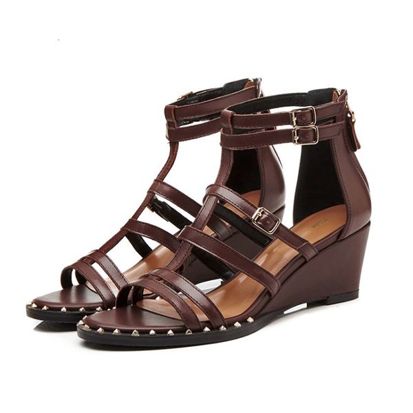 sandals olomm woman gladiator sandals wedges high heels toe rivets black open brown party shoes eua bigger size 3-.5 4ls7
sandals olomm woman gladiator sandals wedges high heels toe rivets black open brown party shoes eua bigger size 3-.5 4ls7