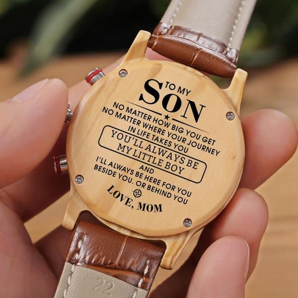 wristwatches mom to my son-i pray you'll always be safe enjoy the ride and never forget i'm for you engraved watch gifts, Slivery;brown
wristwatches mom to my son-i pray you'll always be safe enjoy the ride and never forget i'm for you engraved watch gifts, Slivery;brown