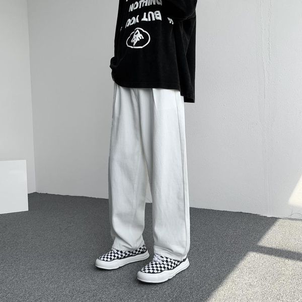 men's jeans black/white fashion casual hole wide-leg men streetwear loose hip-hop ripped straight denim trousers mens, Blue
men's jeans black/white fashion casual hole wide-leg men streetwear loose hip-hop ripped straight denim trousers mens, Blue