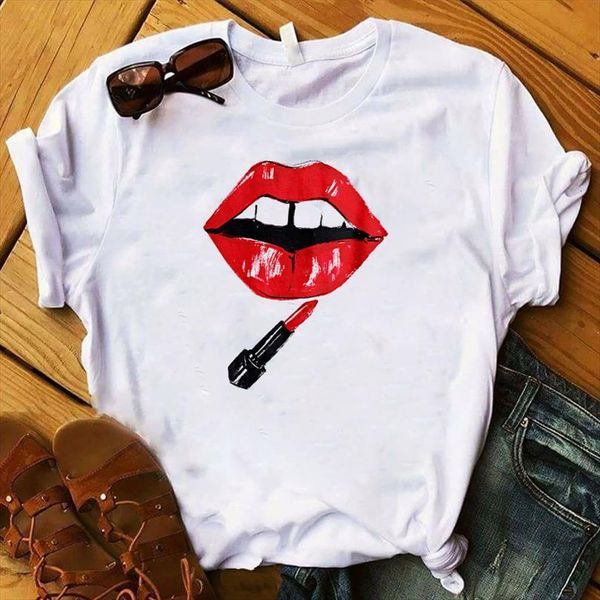 and women lip lipstick men t shirt printed short sleeve tee ladies female clothes graphic, White;black
and women lip lipstick men t shirt printed short sleeve tee ladies female clothes graphic, White;black
