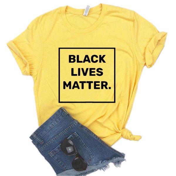 black lives matter square tshirts women cotton casual funny tee hipster color drop ship na 464, White
black lives matter square tshirts women cotton casual funny tee hipster color drop ship na 464, White