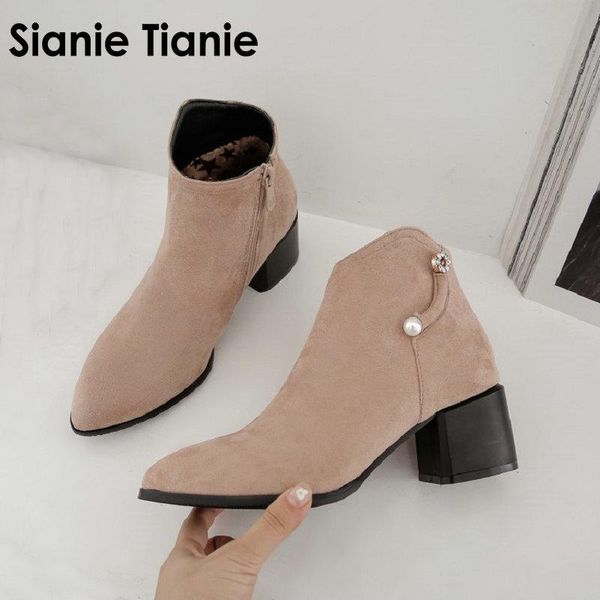 boots sianie tianie 2021 winter autumn suede woman shoes square chunky high heels black women ankle botas pearls
boots sianie tianie 2021 winter autumn suede woman shoes square chunky high heels black women ankle botas pearls