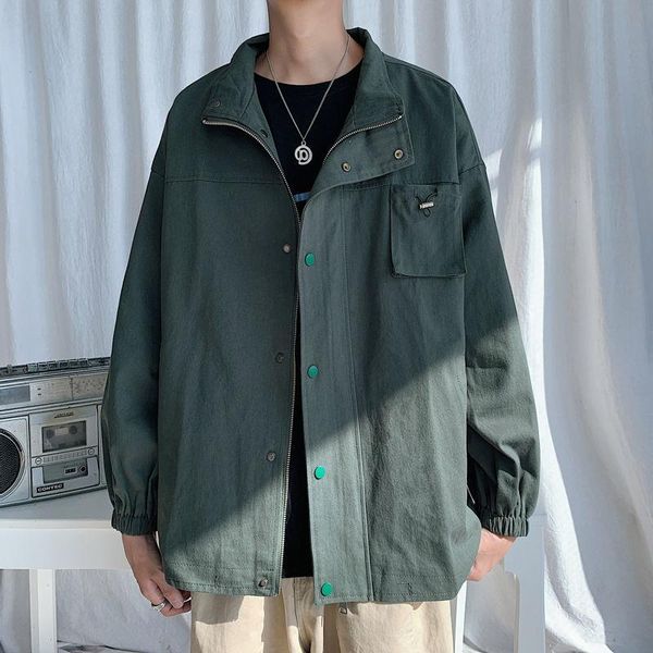 men's jackets autumn cotton casual jacket fashion black/green pocket tooling mens streetwear loose hip-hop bomber men, Black;brown
men's jackets autumn cotton casual jacket fashion black/green pocket tooling mens streetwear loose hip-hop bomber men, Black;brown