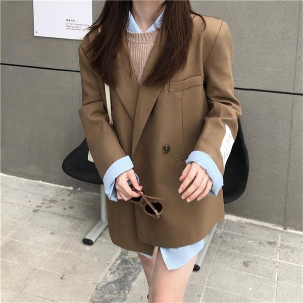 women's suits & blazers hzirip coffee coats business formal chic elegant 2021 retro jackets autumn streetwear ol loose femme office la, White;black
women's suits & blazers hzirip coffee coats business formal chic elegant 2021 retro jackets autumn streetwear ol loose femme office la, White;black