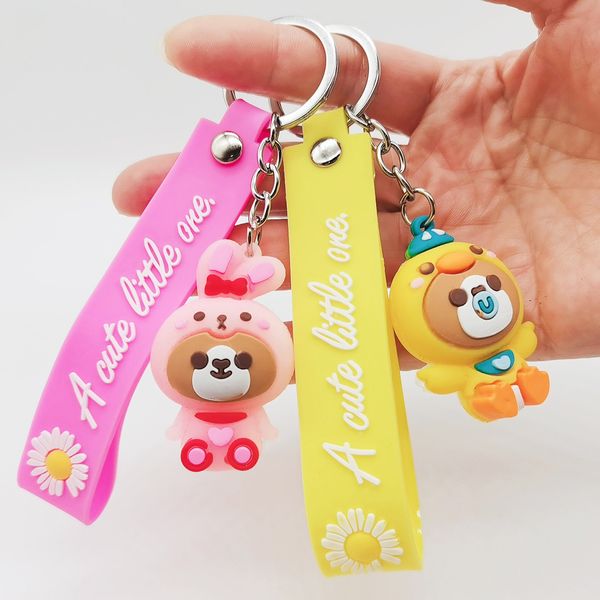 2021 fashion keychain new cartoon bear key ring pvc soft glue chrysanthemum rope student bag pendant activity gift, Silver
2021 fashion keychain new cartoon bear key ring pvc soft glue chrysanthemum rope student bag pendant activity gift, Silver