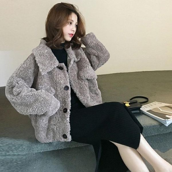 women's fur & faux thick warm coat female short fluffy plush coats autumn and winter ladies long sleeve solid overcoat p134, Black
women's fur & faux thick warm coat female short fluffy plush coats autumn and winter ladies long sleeve solid overcoat p134, Black