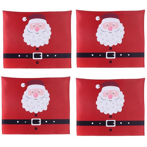 santa claus chair set home decoration christmas covers