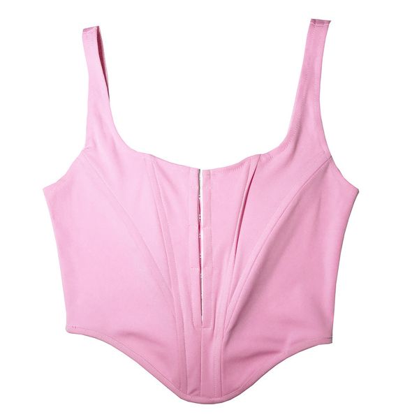 paris girl summer selling solid color u-shaped neck slim crop fluorescent multicolor backless vest 210524, White
paris girl summer selling solid color u-shaped neck slim crop fluorescent multicolor backless vest 210524, White