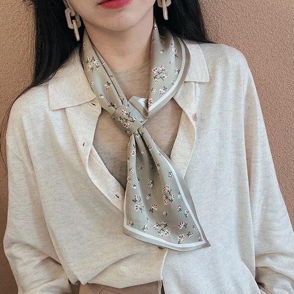 scarves 2021 floral print long silk female decoration pointed korea decorative small scarf tied bag hair band wild green, Blue;gray
scarves 2021 floral print long silk female decoration pointed korea decorative small scarf tied bag hair band wild green, Blue;gray