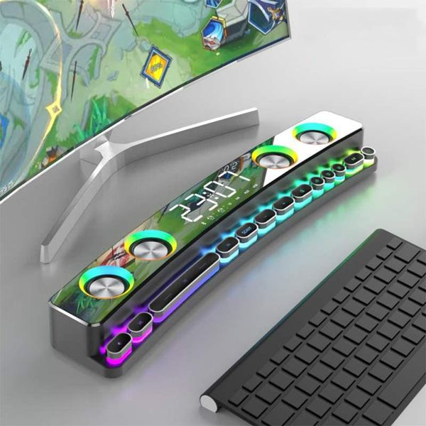 bluetooth wireless game speaker soundbar usb 3d stereo subwoofer aux fm home clock indoor sound bar computer loudspeaker portable speakers
bluetooth wireless game speaker soundbar usb 3d stereo subwoofer aux fm home clock indoor sound bar computer loudspeaker portable speakers