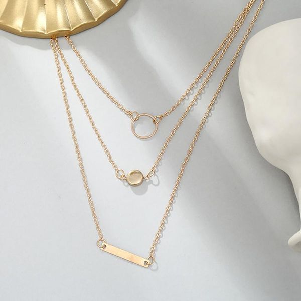 chains women multilayer necklace alloy fashion elegant round pendant 2021 charm for trendy jewelry, Silver
chains women multilayer necklace alloy fashion elegant round pendant 2021 charm for trendy jewelry, Silver