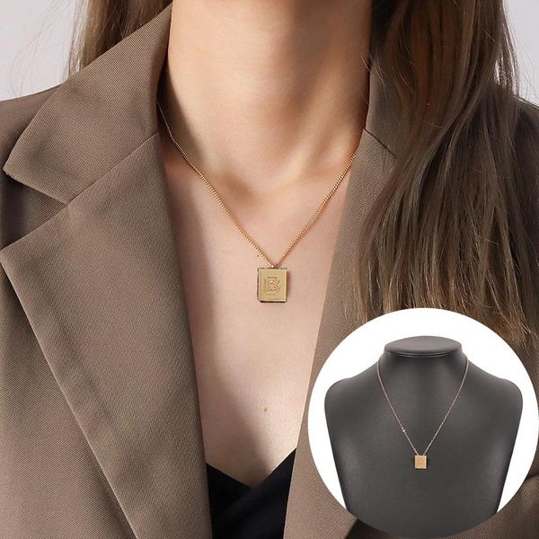 pendant necklaces simple accessories retro 26-letter necklace female ins cold wind creative box clavicle chain, Silver
pendant necklaces simple accessories retro 26-letter necklace female ins cold wind creative box clavicle chain, Silver