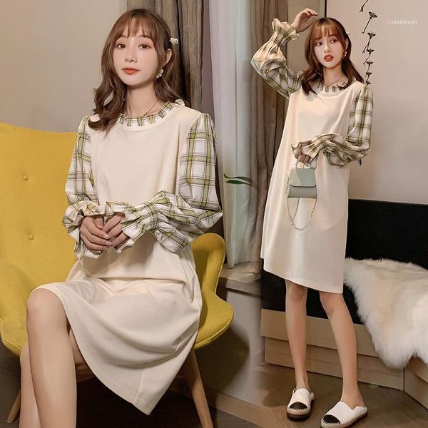 maternity clothes spring autumn cotton long sleeve loose stylish dress for pregnant women mom dress1, White
maternity clothes spring autumn cotton long sleeve loose stylish dress for pregnant women mom dress1, White