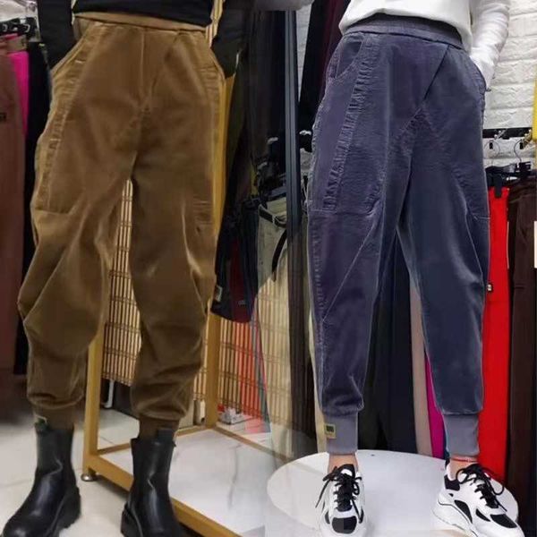 arrival spring/autumn women loose elastic waist harem pants all-matched cotton corduroy ankle-length casual pants w55 210608, Black;white
arrival spring/autumn women loose elastic waist harem pants all-matched cotton corduroy ankle-length casual pants w55 210608, Black;white