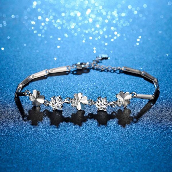 link, chain moissanite clover bracelet female fashion 1 karat 1ct anniversary gift, Black
link, chain moissanite clover bracelet female fashion 1 karat 1ct anniversary gift, Black