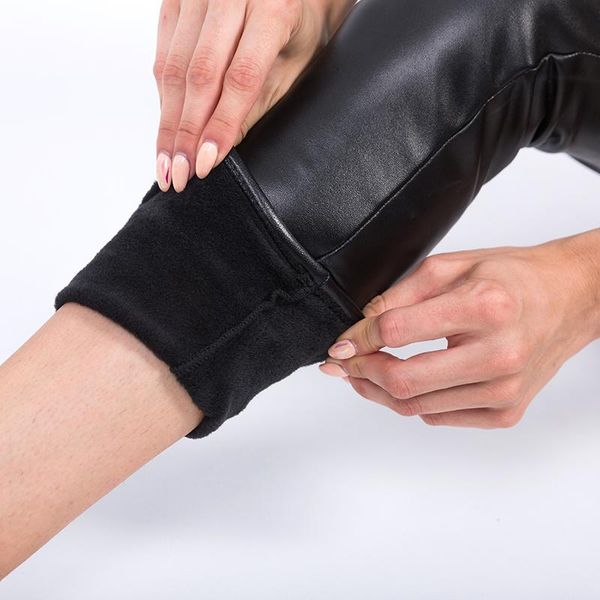 women's pants & capris winter warm women female pu leather velvet thick trousers elastic pencil skinny fashion tight, Black;white
women's pants & capris winter warm women female pu leather velvet thick trousers elastic pencil skinny fashion tight, Black;white