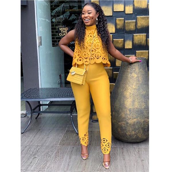 women's two piece pants hollow out tracksuit women set summer clothes sleeveless blouse and suit casual sets fashion outfits, White
women's two piece pants hollow out tracksuit women set summer clothes sleeveless blouse and suit casual sets fashion outfits, White