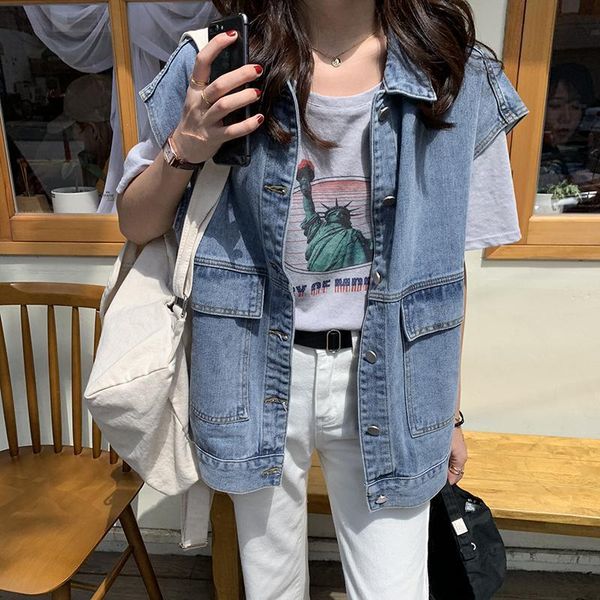 women's vests cotton plus size womens vest sleeveless jacket casual loose vestes cowgirl women outer wear overalls 2021 summer, Black;white
women's vests cotton plus size womens vest sleeveless jacket casual loose vestes cowgirl women outer wear overalls 2021 summer, Black;white