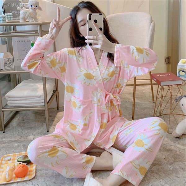 bathrobe spring and autumn japanese kimono pajamas women's summer thin cute cartoon lactation confinement lace up suit home clothes
bathrobe spring and autumn japanese kimono pajamas women's summer thin cute cartoon lactation confinement lace up suit home clothes