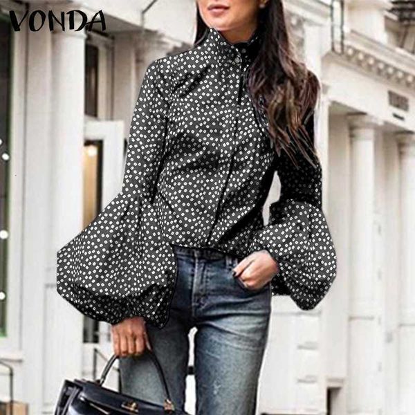women's blouses & shirts blouses elegant puff sleeve polka dot print women vonda long sleeved stand collar blouse blusas femininas plus, White
women's blouses & shirts blouses elegant puff sleeve polka dot print women vonda long sleeved stand collar blouse blusas femininas plus, White