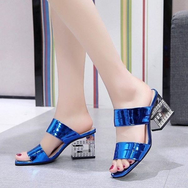 sandals pu bright leather rhinestone fretwork heels slides fashion platform outdoor casual non-slip slippers summer square head, Black
sandals pu bright leather rhinestone fretwork heels slides fashion platform outdoor casual non-slip slippers summer square head, Black