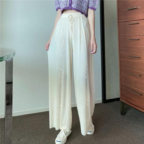 women's pants & capris women summer thin bright trousers black wide leg loose ankle length casual trouser elastic waist plus size, Black;white
women's pants & capris women summer thin bright trousers black wide leg loose ankle length casual trouser elastic waist plus size, Black;white