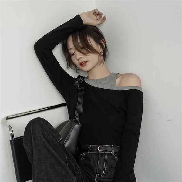 fashion knitted t-shirt women spring style women's unilateral strapless bottoming shirt casual sale 210520, White
fashion knitted t-shirt women spring style women's unilateral strapless bottoming shirt casual sale 210520, White
