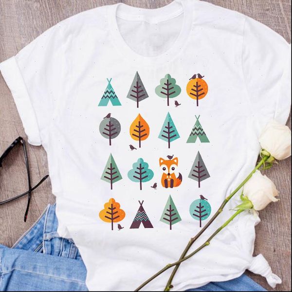 graphic fox forest cute womens t shirt cartoon printing short sleeve clothing 90s clothes lady tees female, White
graphic fox forest cute womens t shirt cartoon printing short sleeve clothing 90s clothes lady tees female, White