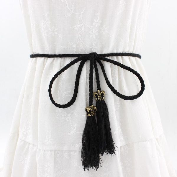 belts ladies ethnic style knotted woven belt dress decoration tassel pure handmade long waist chain women, Black;brown
belts ladies ethnic style knotted woven belt dress decoration tassel pure handmade long waist chain women, Black;brown
